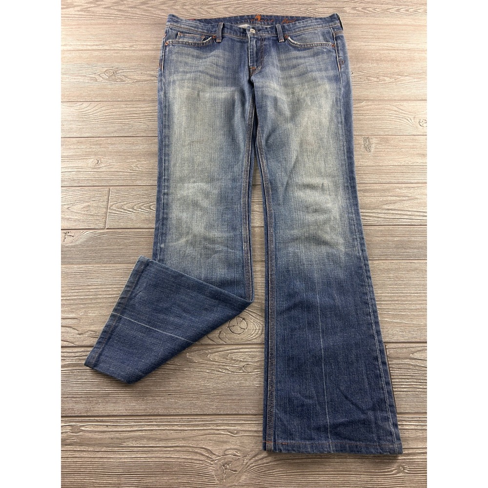 7 For All Mankind Flynt Bootcut Jeans Blue Medium Wash 31 U170B055U-055U